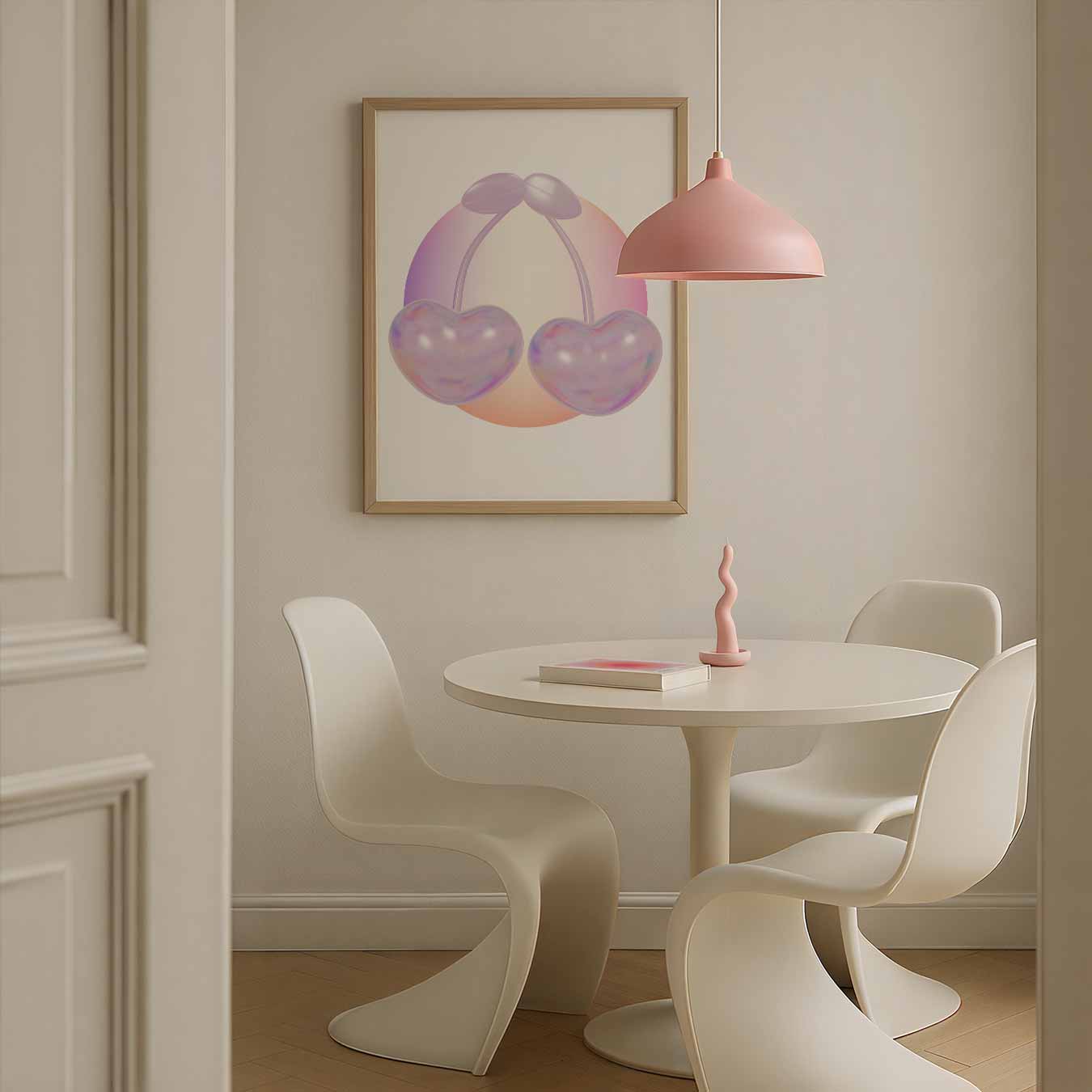 Zachte Pastel Kersen Poster