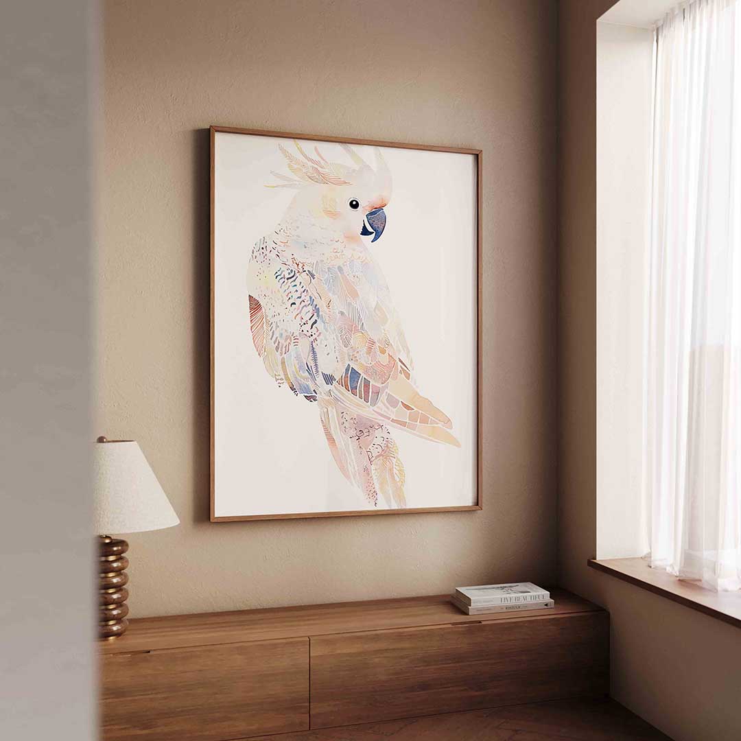 Papegaai in pastel Poster