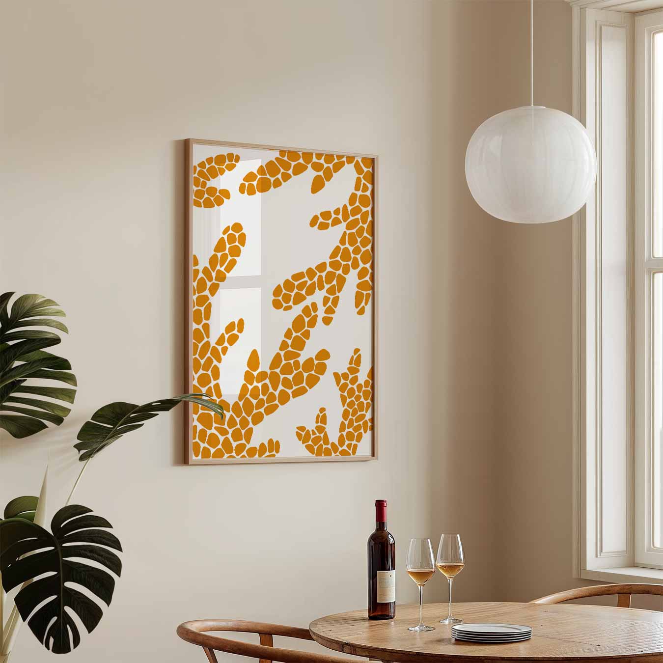 Stijlvolle Oranje Abstracte Poster