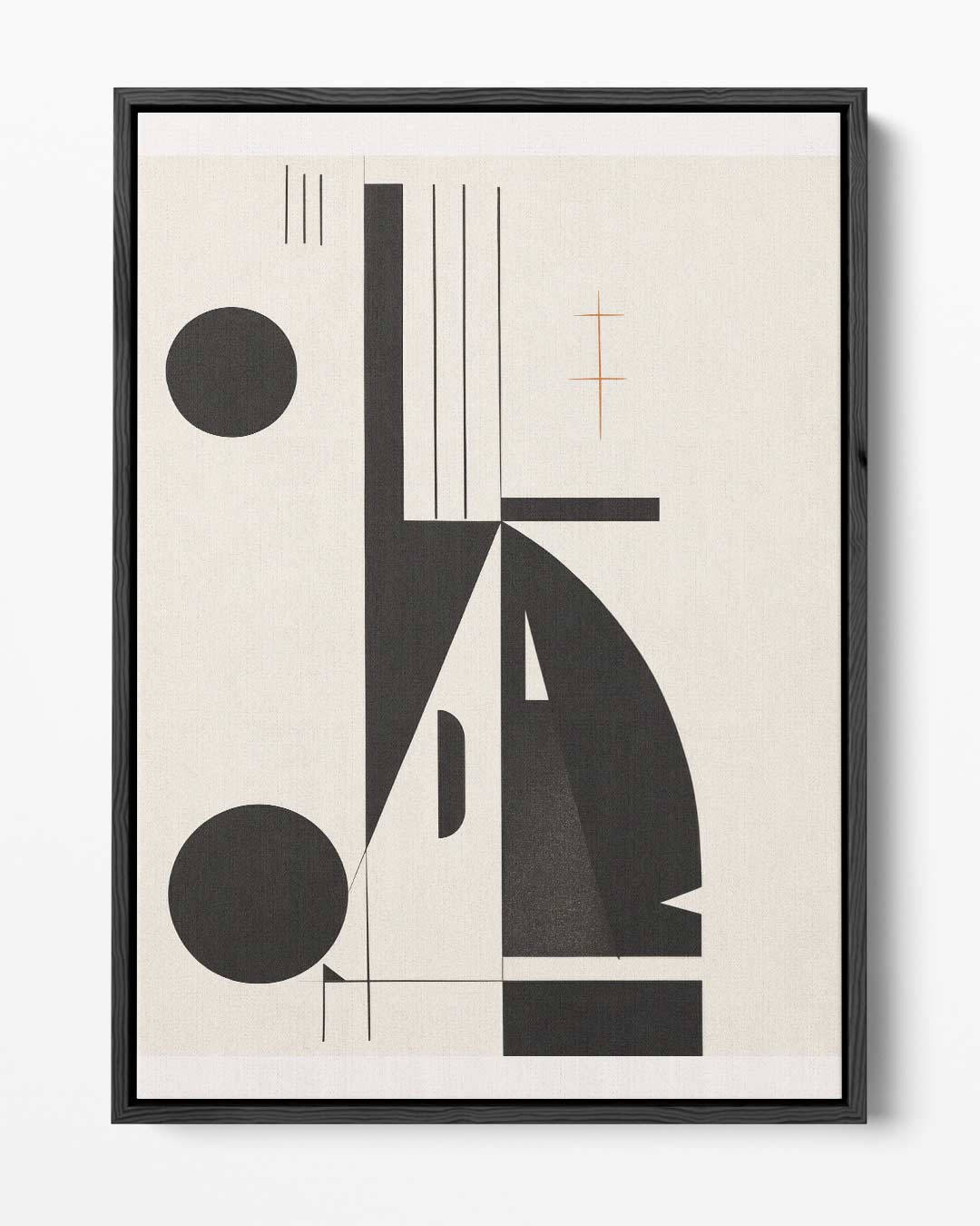 Geometrische Harmonie in Zwart en Wit Kunstwerk-canvas-dibond-plexiglas-wanddecoratie-WallArtistic