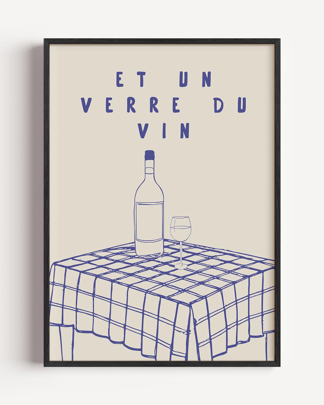 Franse Wijn Tafelscène Poster-WallArtistic