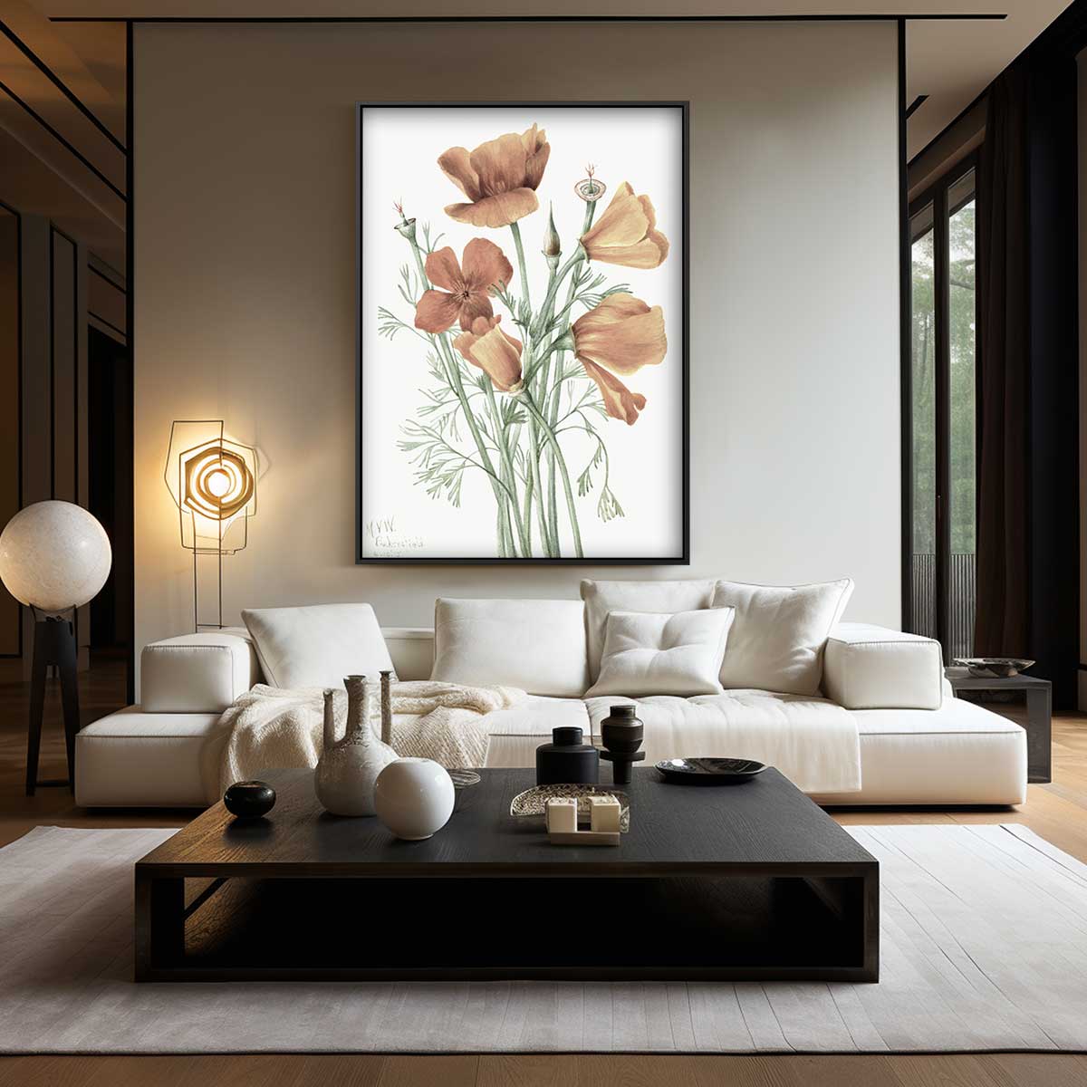 Bloeiende Klaprozen Schilderij Kunstwerk-canvas-dibond-plexiglas-wanddecoratie-WallArtistic
