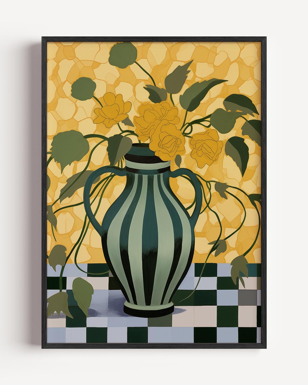 Vrolijke Vaas met Bloemen Poster-WallArtistic
