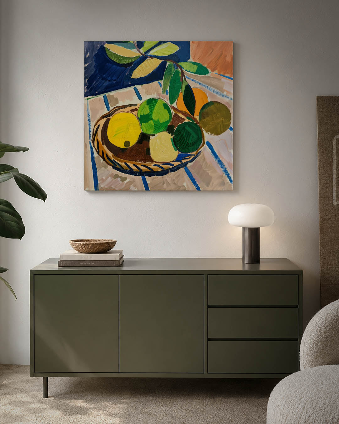 Fruit en bladeren Kunstwerk