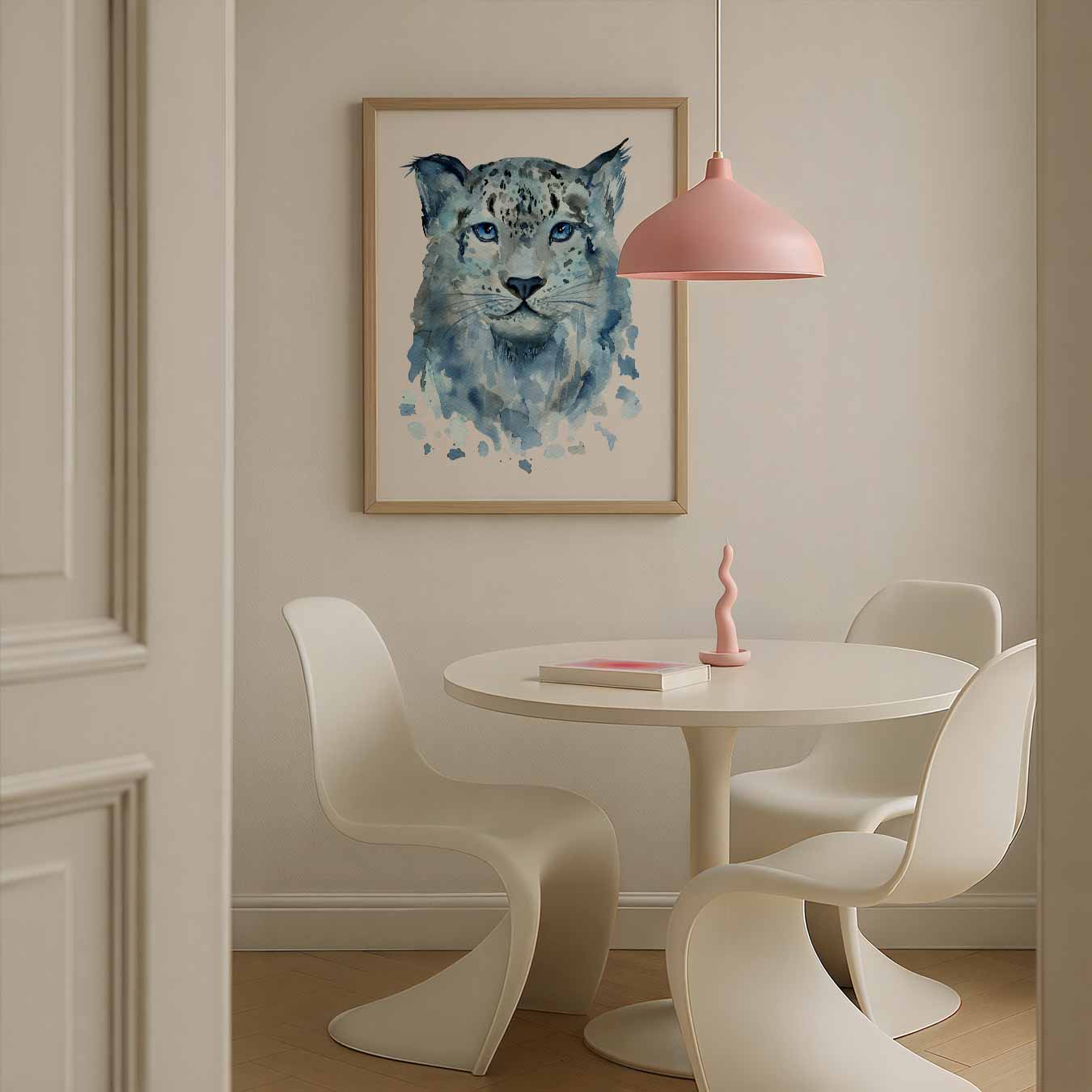 Blauwe Nevel Luipaard Poster