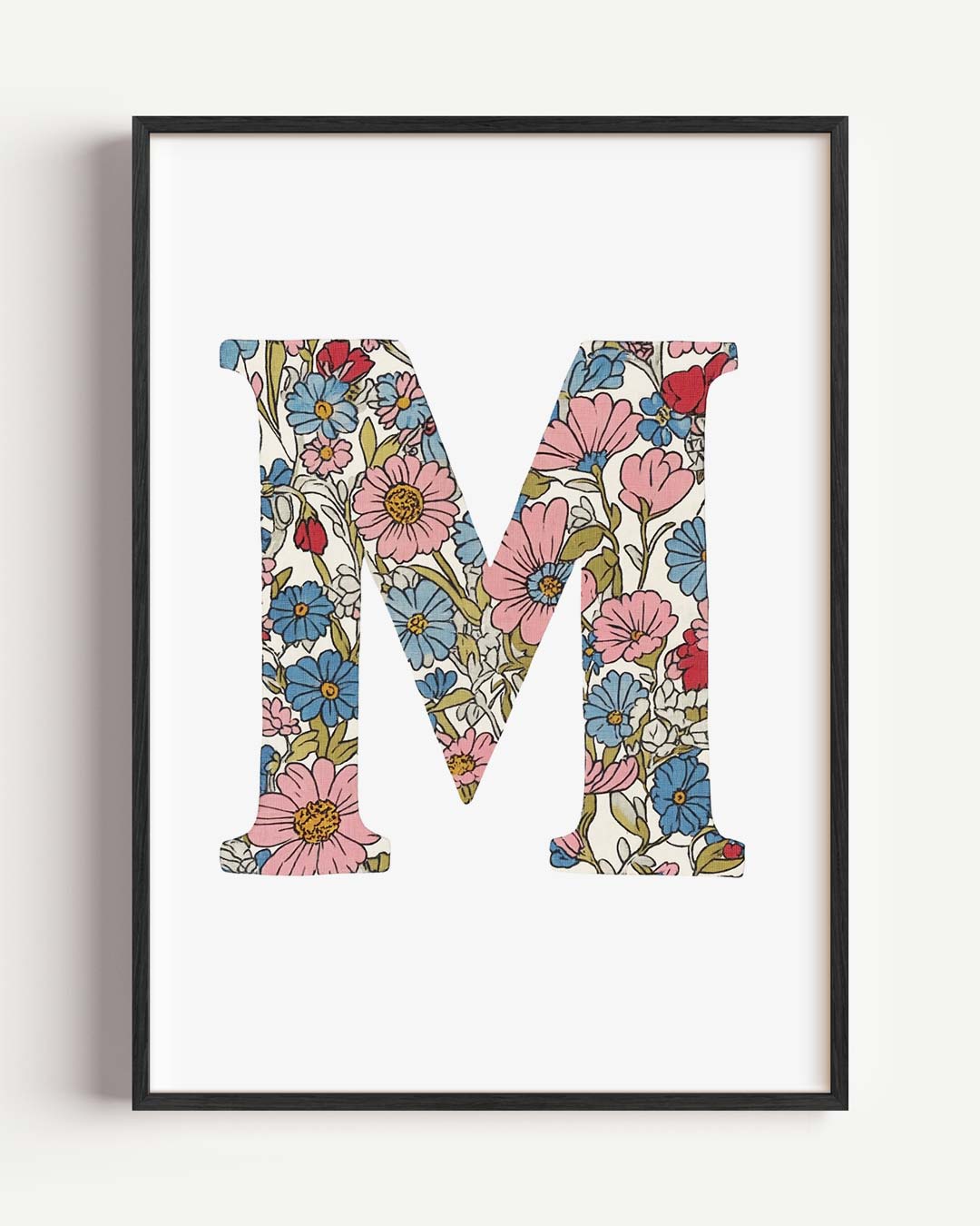 Bloemrijke M Monogram Poster