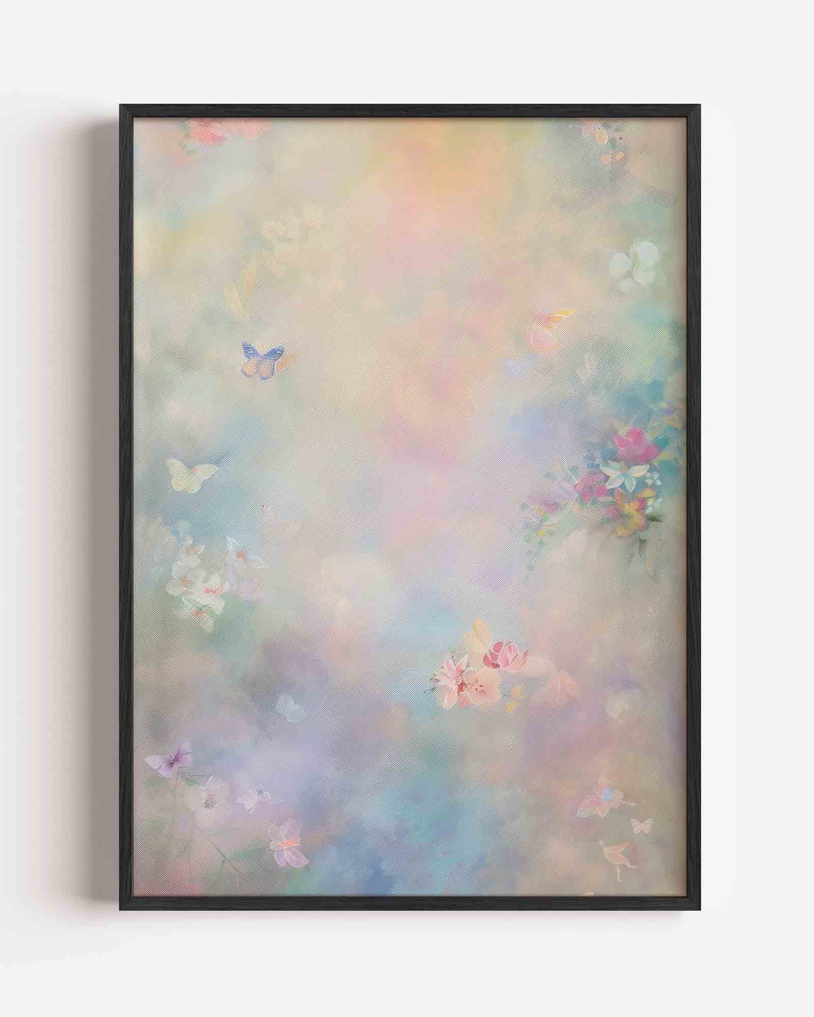 Vlinders en bloemen Poster