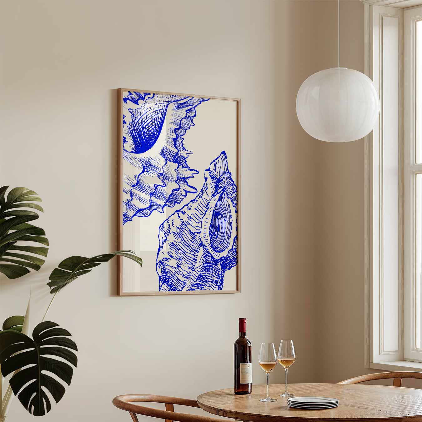 Maritieme Schelp Illustratie Poster