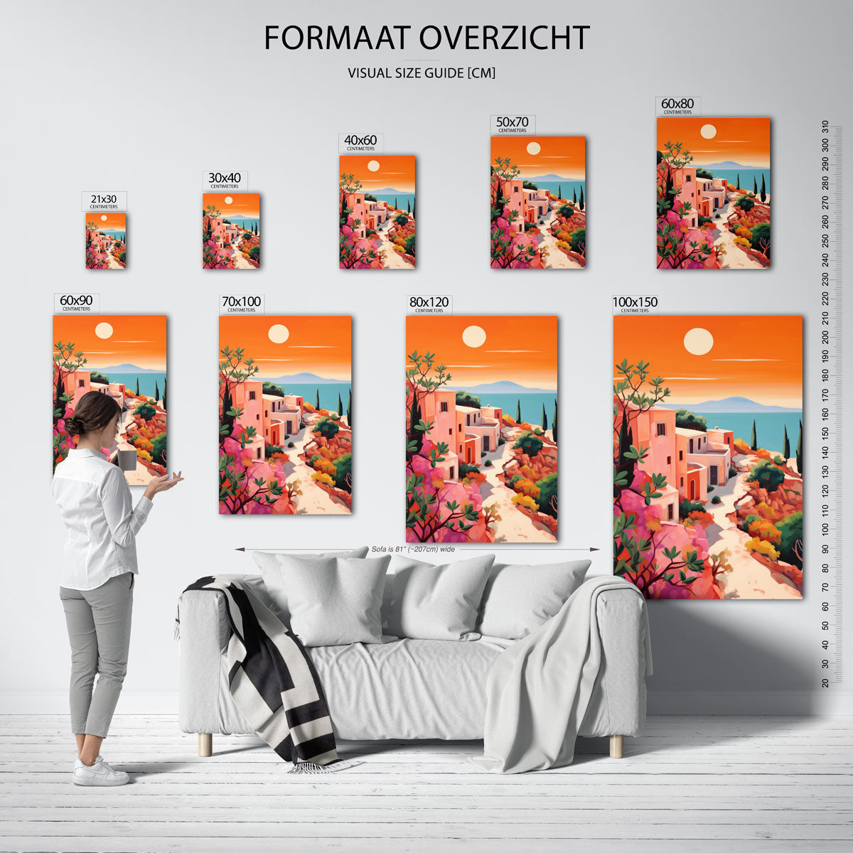 Zonnige kustlijn Poster