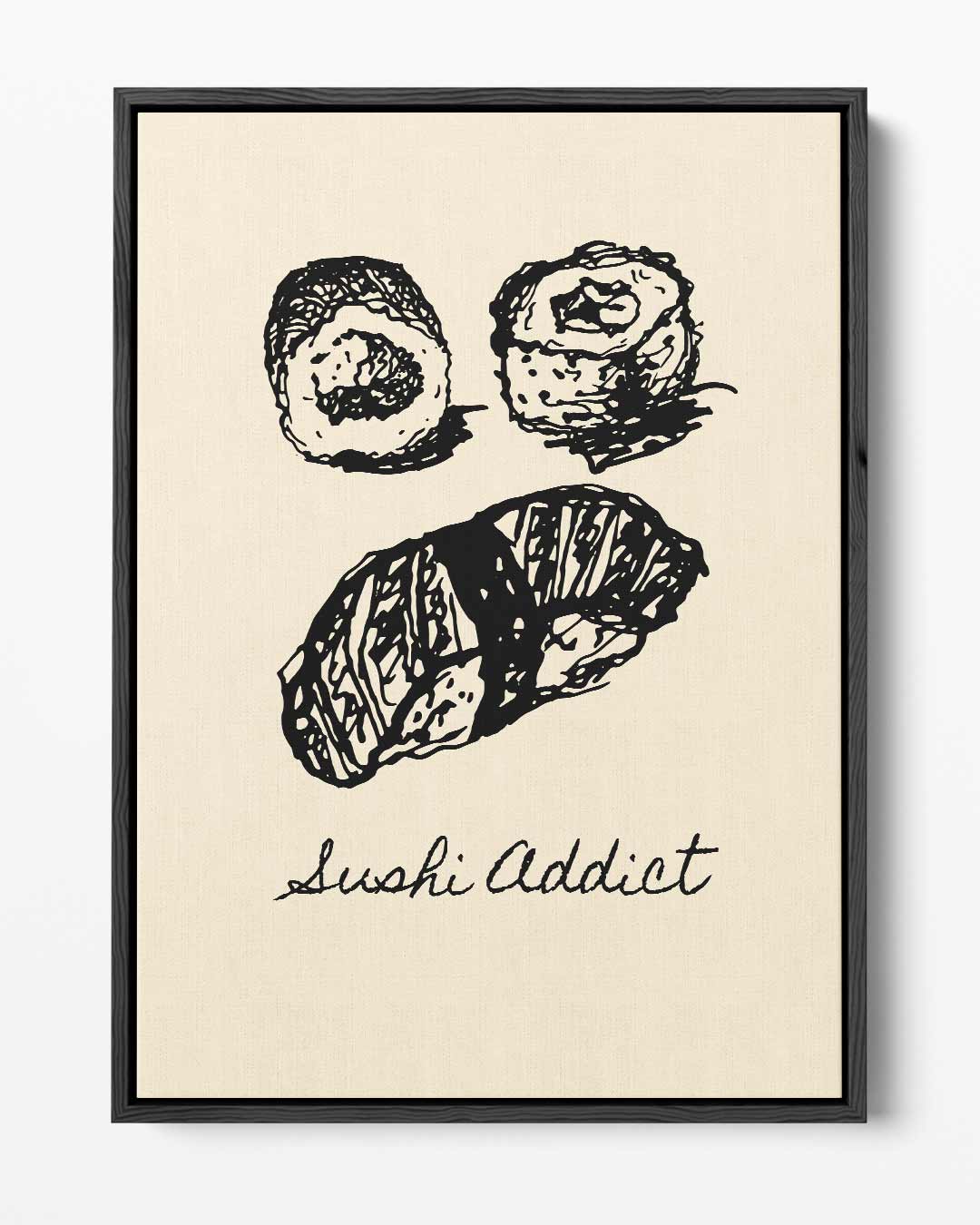 Sushi Addict Illustratie Kunstwerk-canvas-dibond-plexiglas-wanddecoratie-WallArtistic