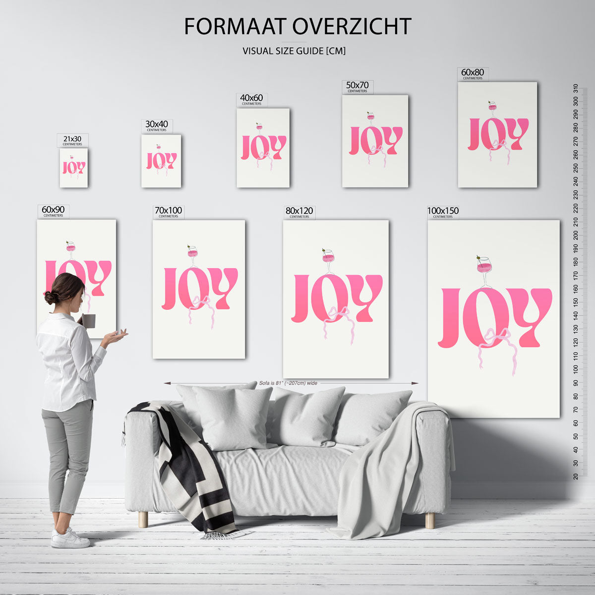 Joy roze letters Poster