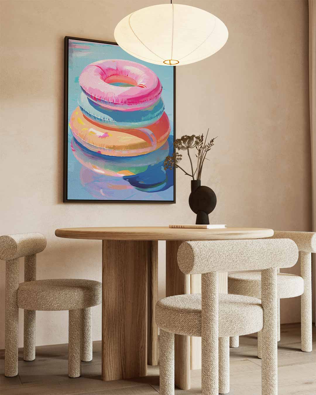 Speelse Zwembanden Kunst Kunstwerk-canvas-dibond-plexiglas-wanddecoratie-WallArtistic