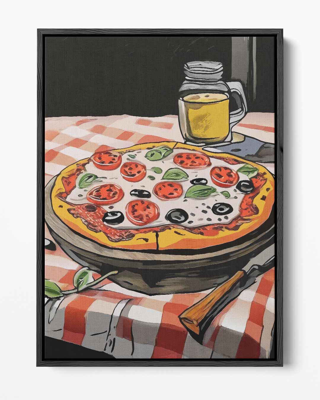 Italiaanse Avondpizza Kunstwerk-canvas-dibond-plexiglas-wanddecoratie-WallArtistic