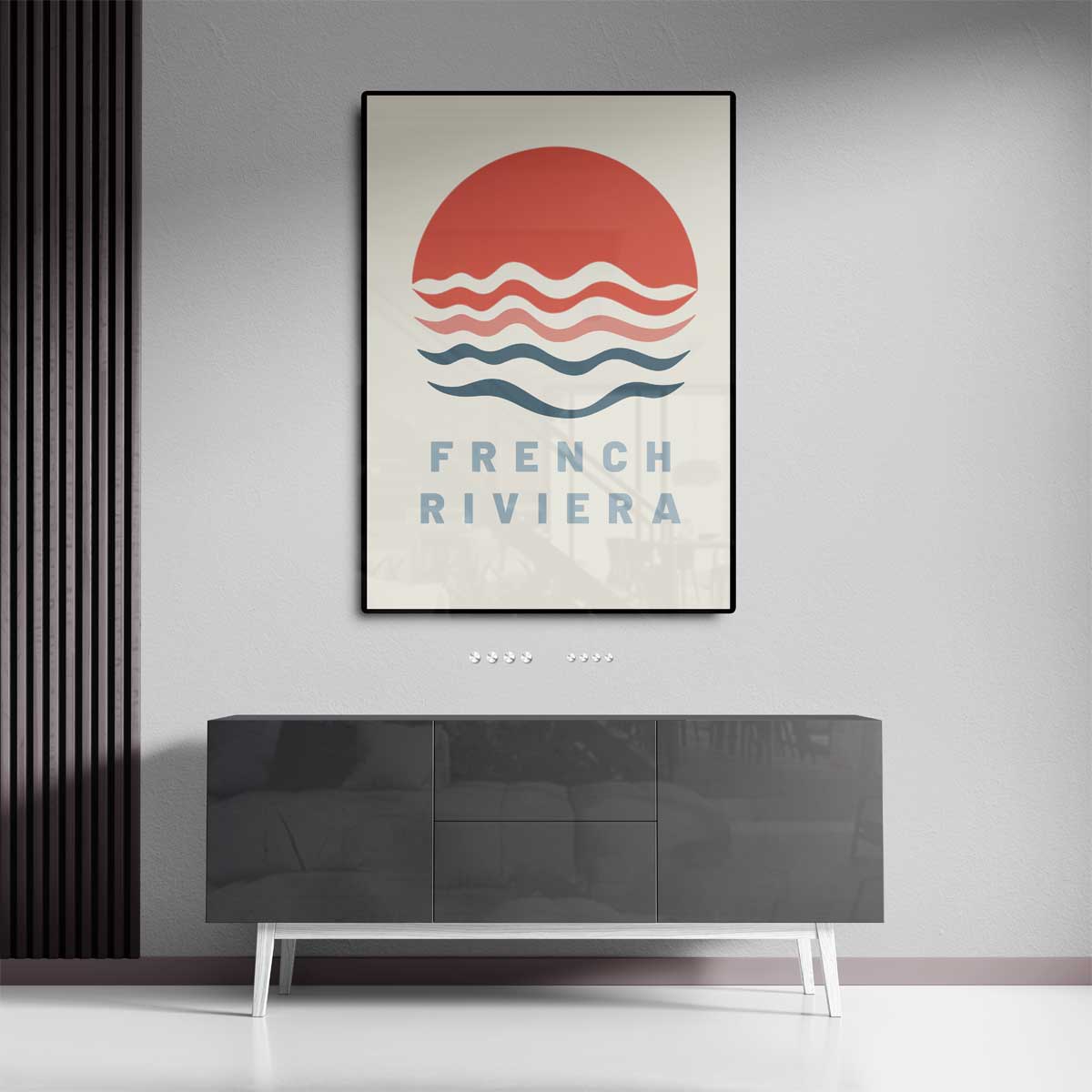 Zonsondergang aan de Franse Rivièra Kunstwerk-canvas-dibond-plexiglas-wanddecoratie-WallArtistic