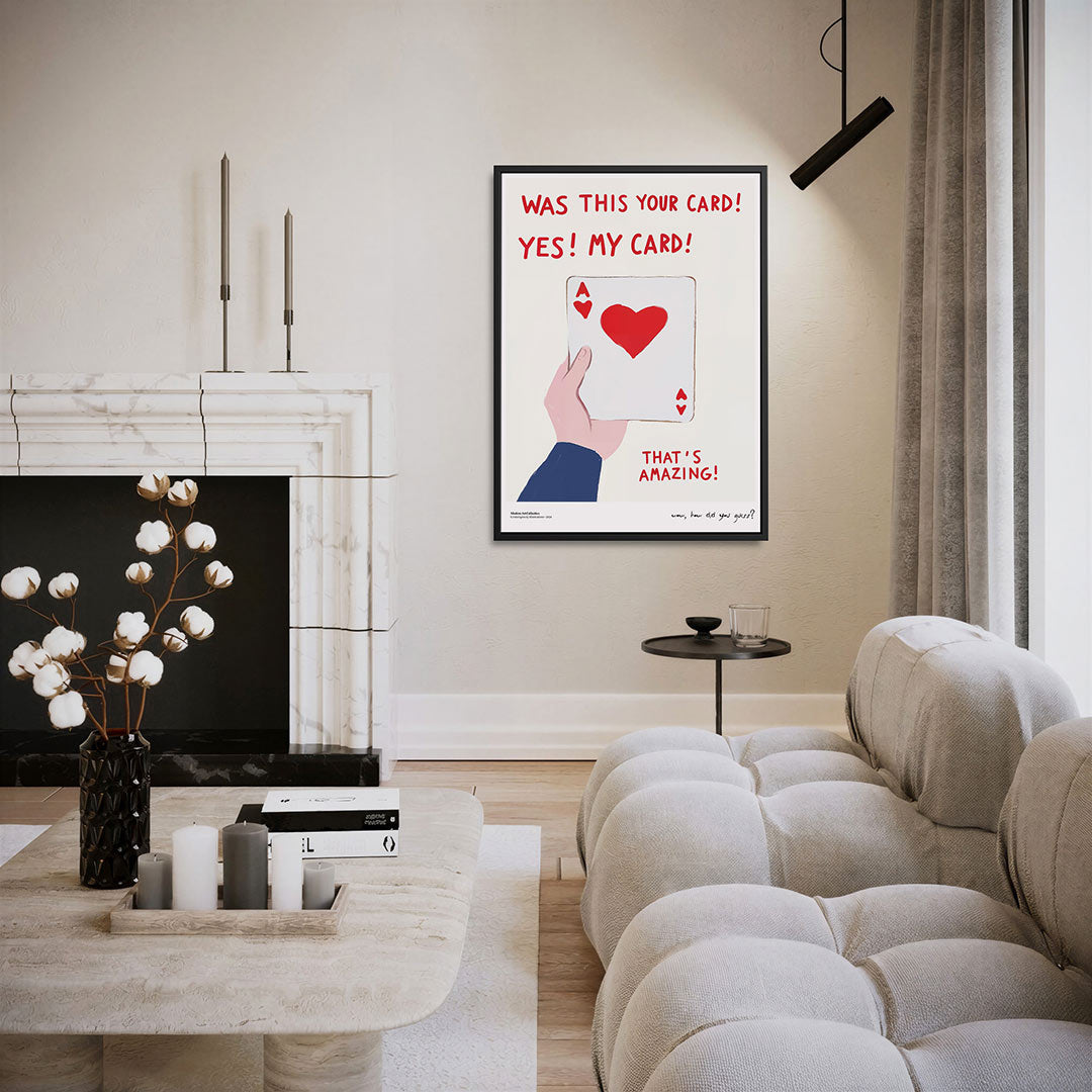Speelse kaartillusie Kunstwerk