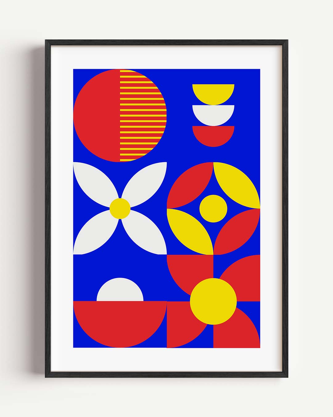 Kleurrijke Geometrische Bloemenkracht Poster