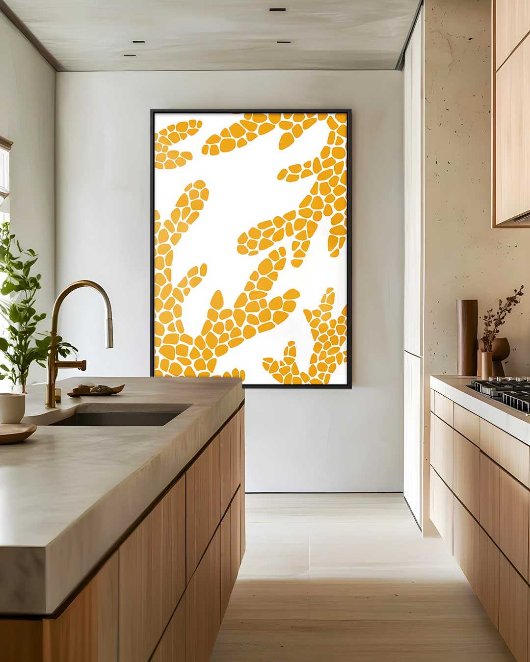 Giraffe Patronen Kunstprint Kunstwerk-canvas-dibond-plexiglas-wanddecoratie-WallArtistic