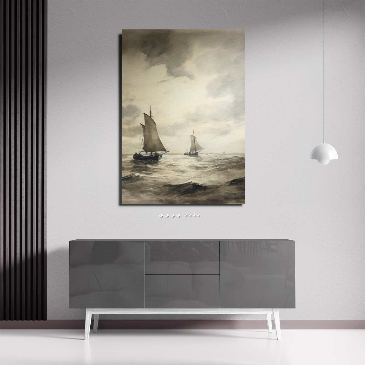 Zeilen op de Open Zee Kunstwerk-canvas-dibond-plexiglas-wanddecoratie-WallArtistic
