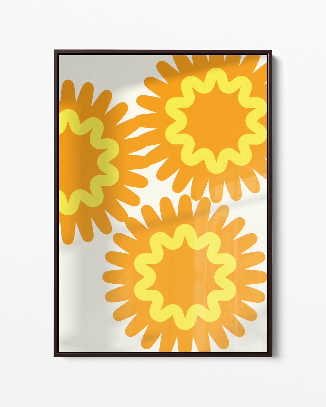 Zonnige Bloemexplosie Kunstwerk-canvas-dibond-plexiglas-wanddecoratie-WallArtistic