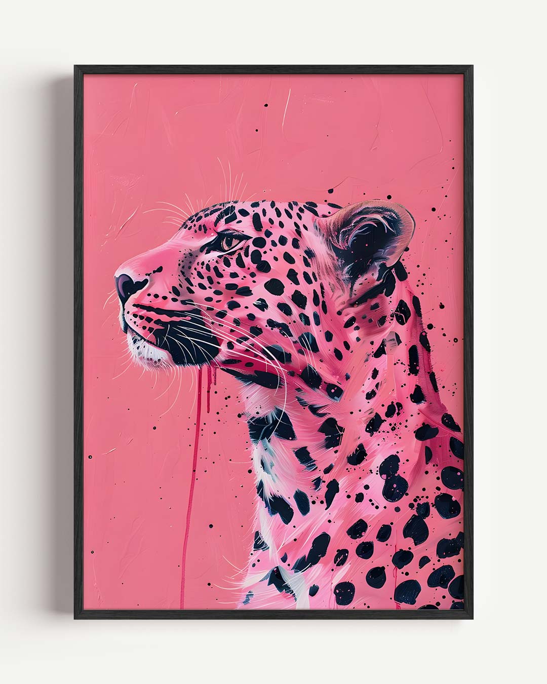 Stijlvolle Luipaard in Roze Poster