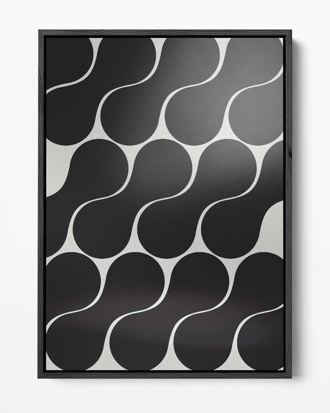 Dynamische Zwart-wit Golven Kunstwerk-canvas-dibond-plexiglas-wanddecoratie-WallArtistic