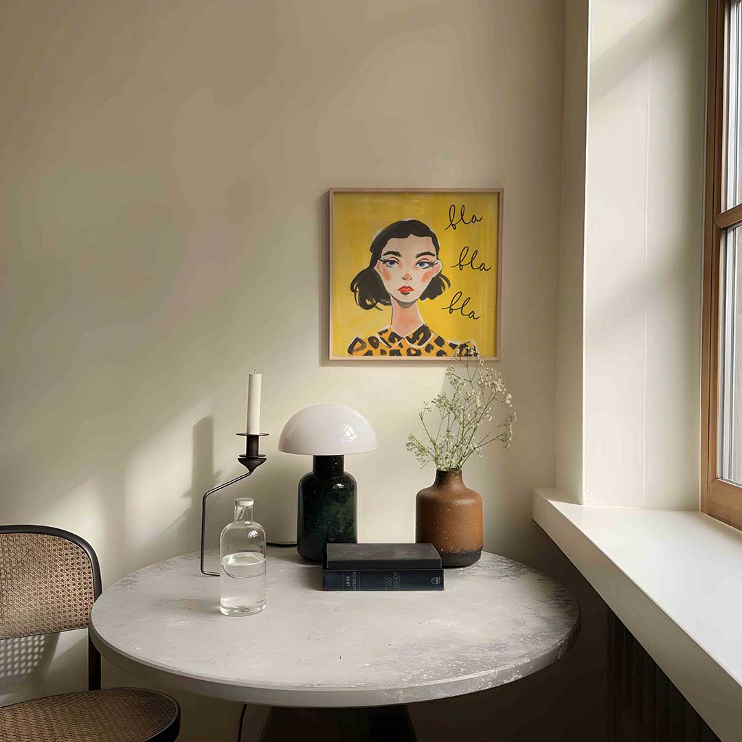 Vrouw met luipaardprint Poster