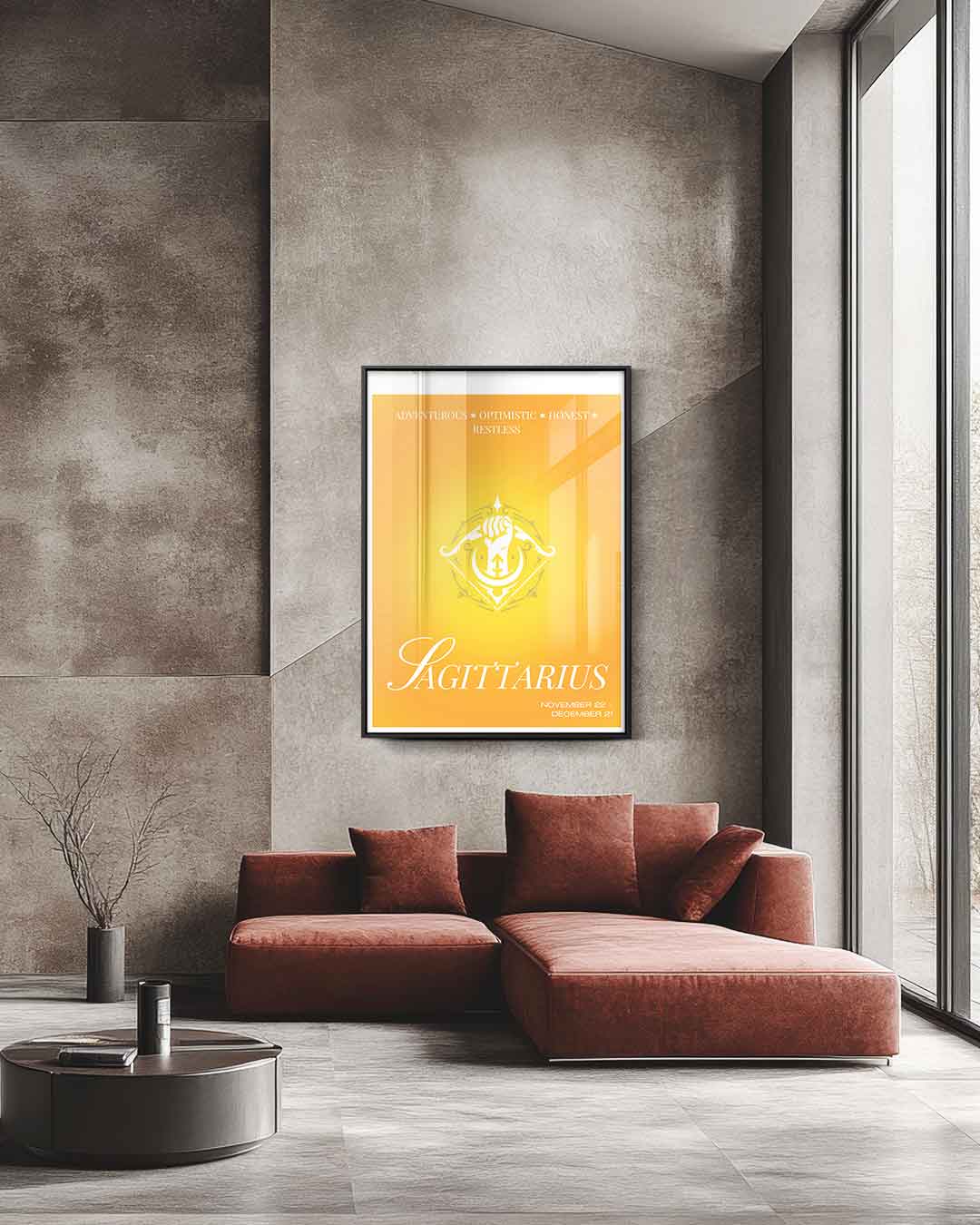 Sagittarius Zodiac Poster Kunstwerk-canvas-dibond-plexiglas-wanddecoratie-WallArtistic