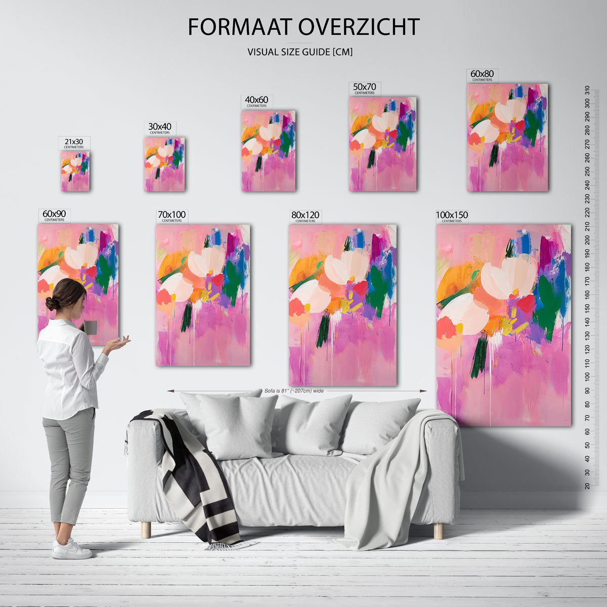 Bloemen en kleuren Poster