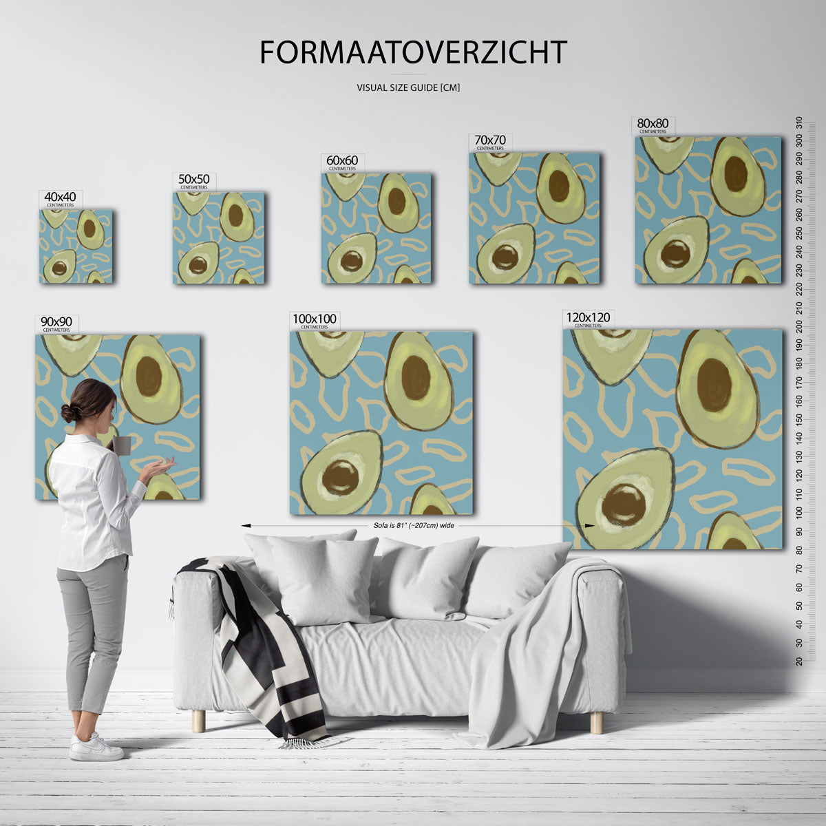 Avocado patroon Poster