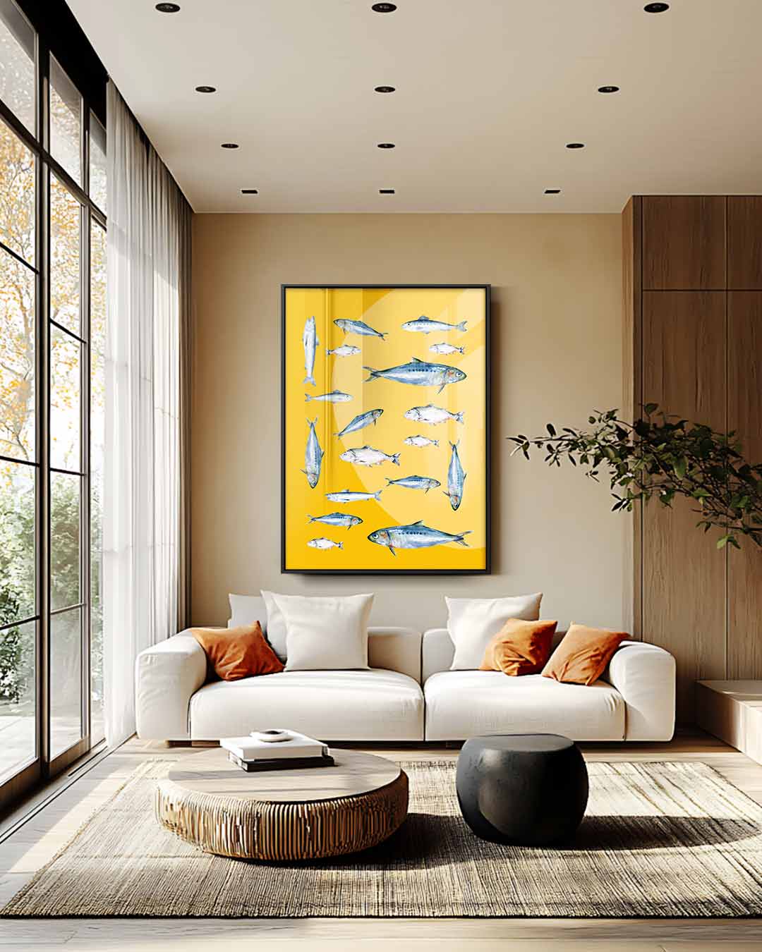 Vrolijk Visballet Kunstwerk-canvas-dibond-plexiglas-wanddecoratie-WallArtistic