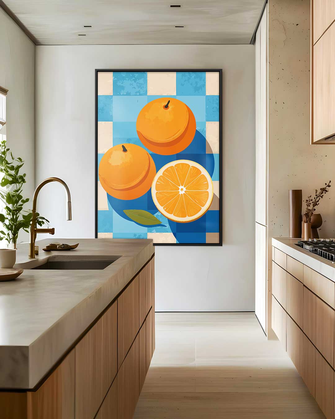 Oranje Frisse Stilleven Kunstwerk-canvas-dibond-plexiglas-wanddecoratie-WallArtistic