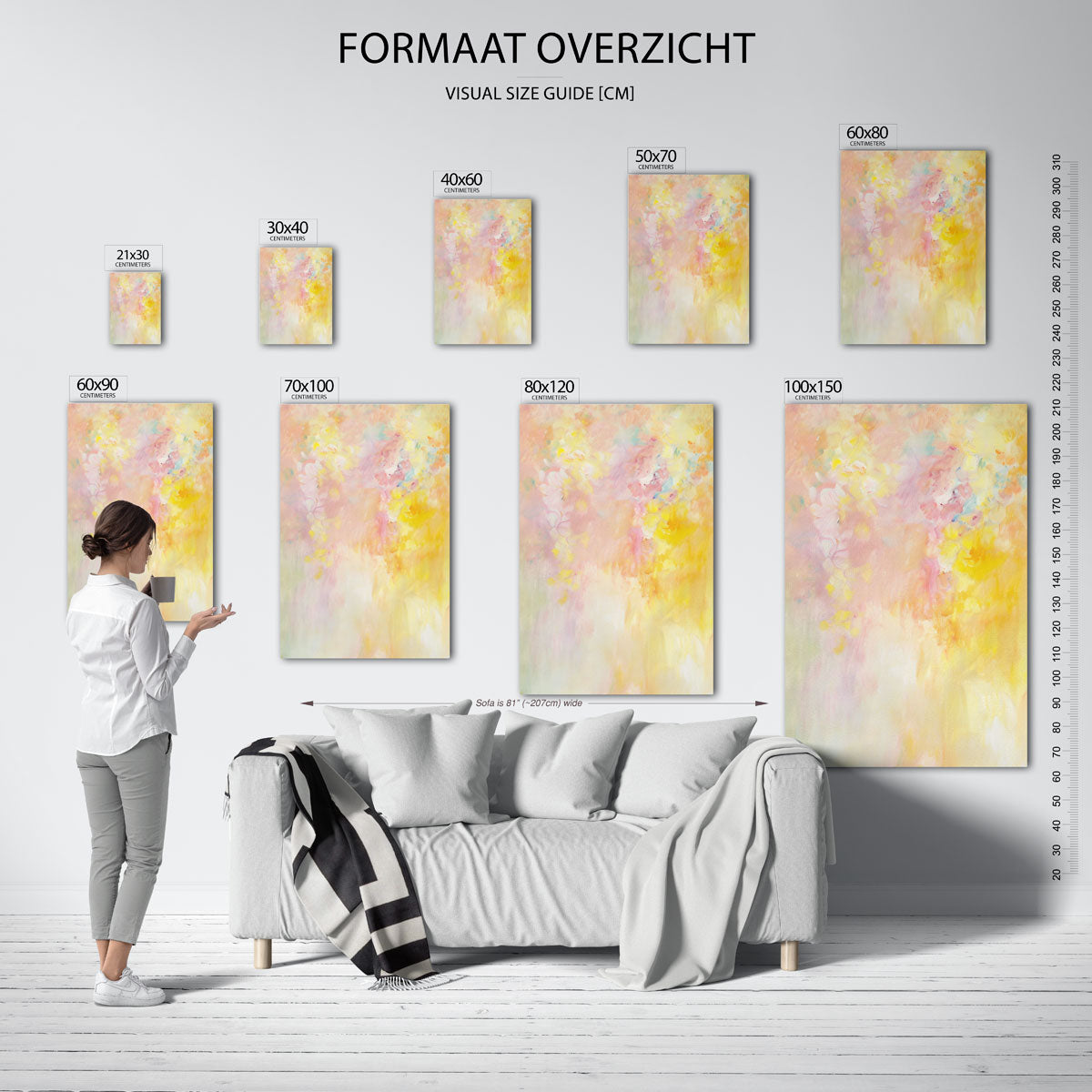 Pastel bloemen Poster