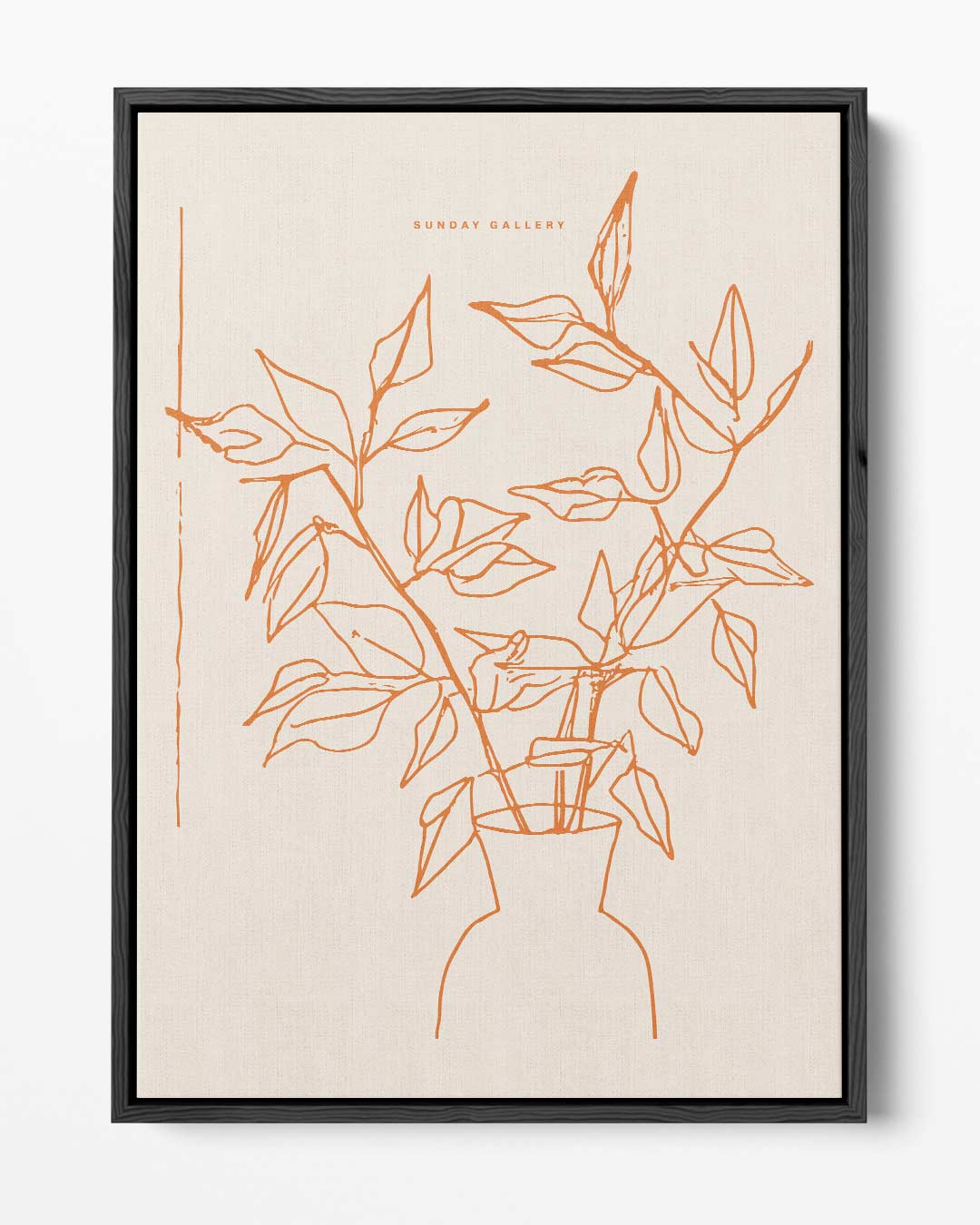 Lijntekening Bloemenvazen Kunstwerk-canvas-dibond-plexiglas-wanddecoratie-WallArtistic