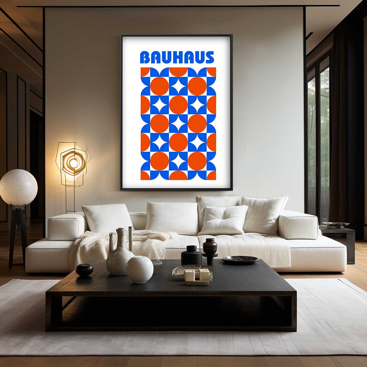 Bauhaus Geometrische Poster Kunstwerk-canvas-dibond-plexiglas-wanddecoratie-WallArtistic