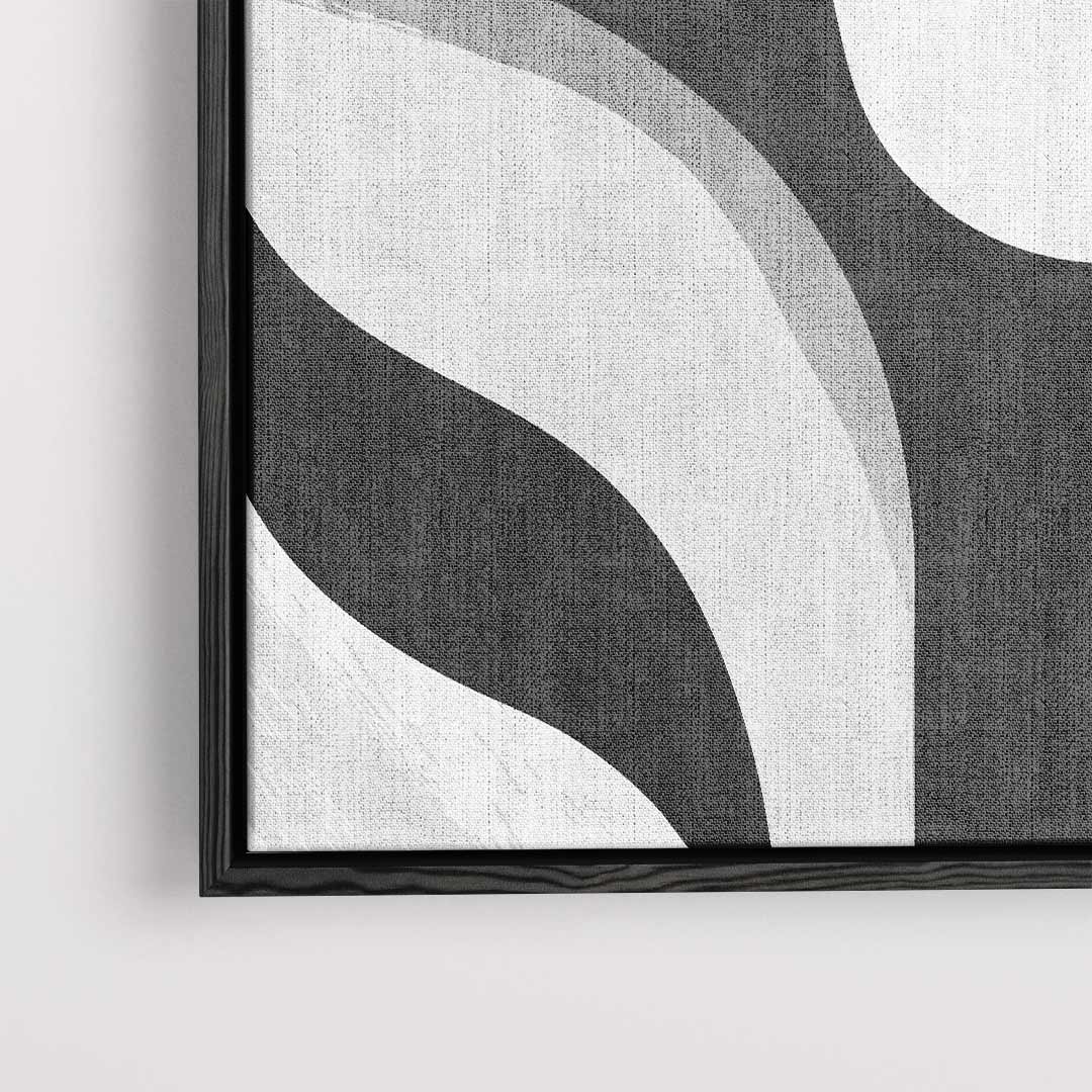 Moderne Zwart-Wit Compositie Kunstwerk-canvas-dibond-plexiglas-wanddecoratie-WallArtistic