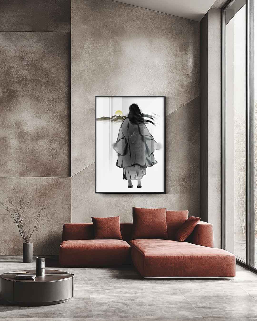 Dageraad in de Bergen Kunstwerk-canvas-dibond-plexiglas-wanddecoratie-WallArtistic