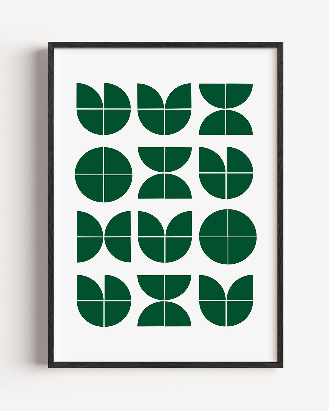 Groene vormenritme Poster