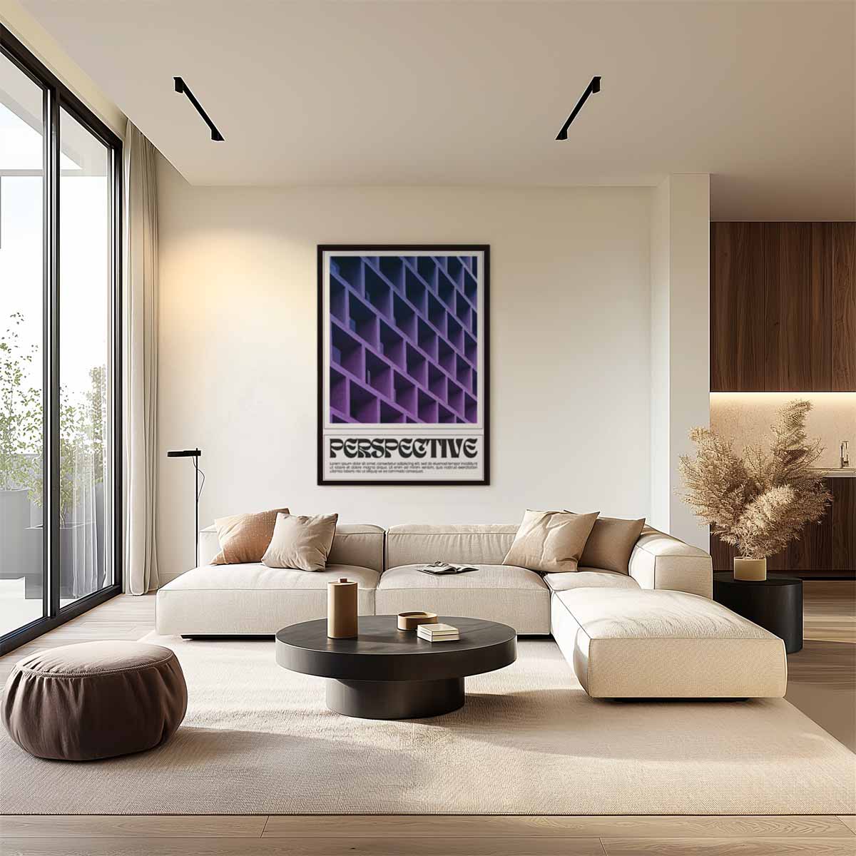 Geometrische Perspectieven Kunstwerk-canvas-dibond-plexiglas-wanddecoratie-WallArtistic