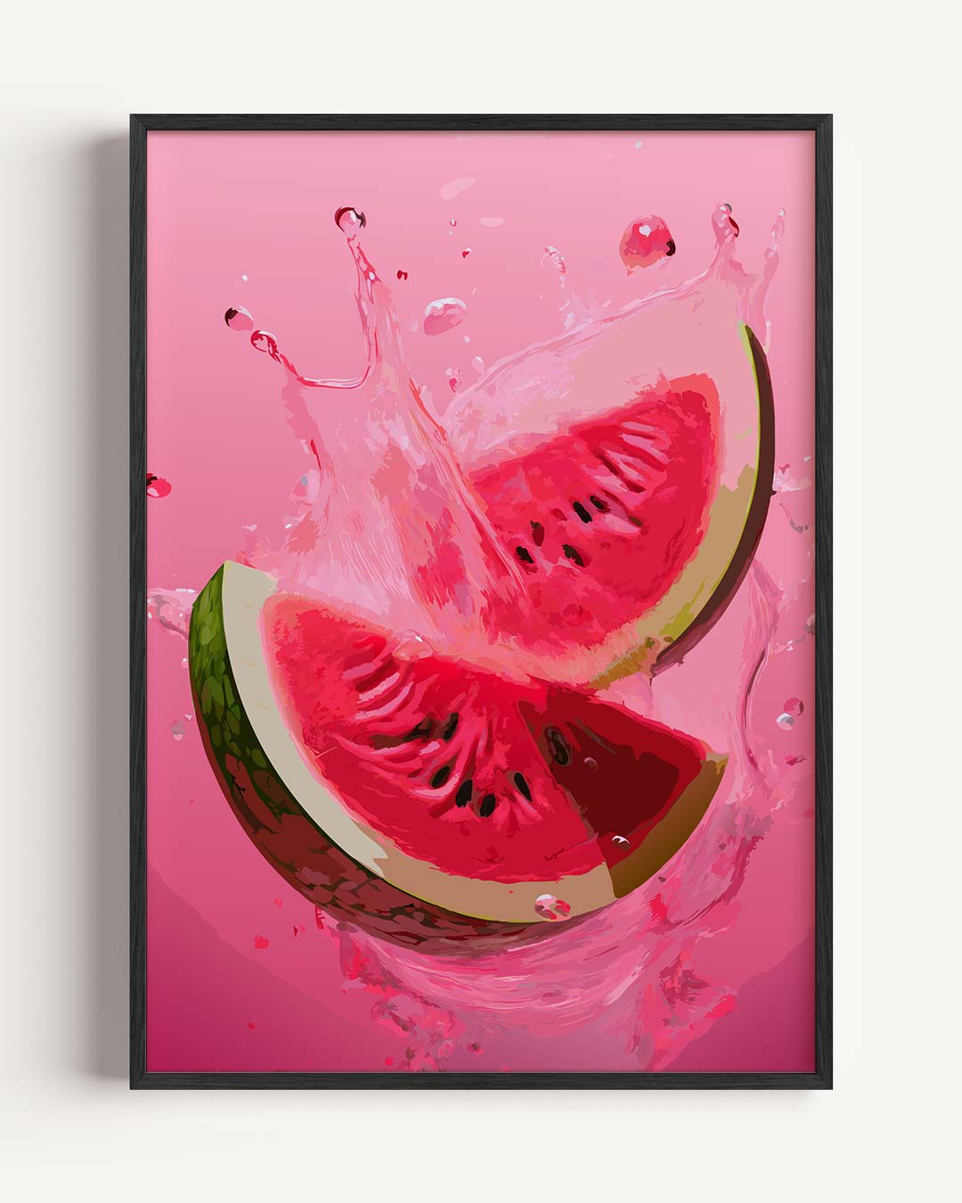 Verfrissende Watermeloen Splash Poster