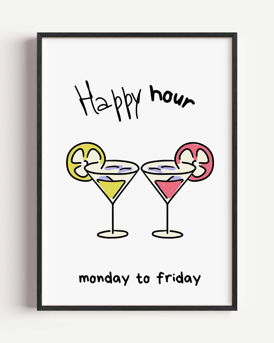 Happy Hour Cocktail Poster