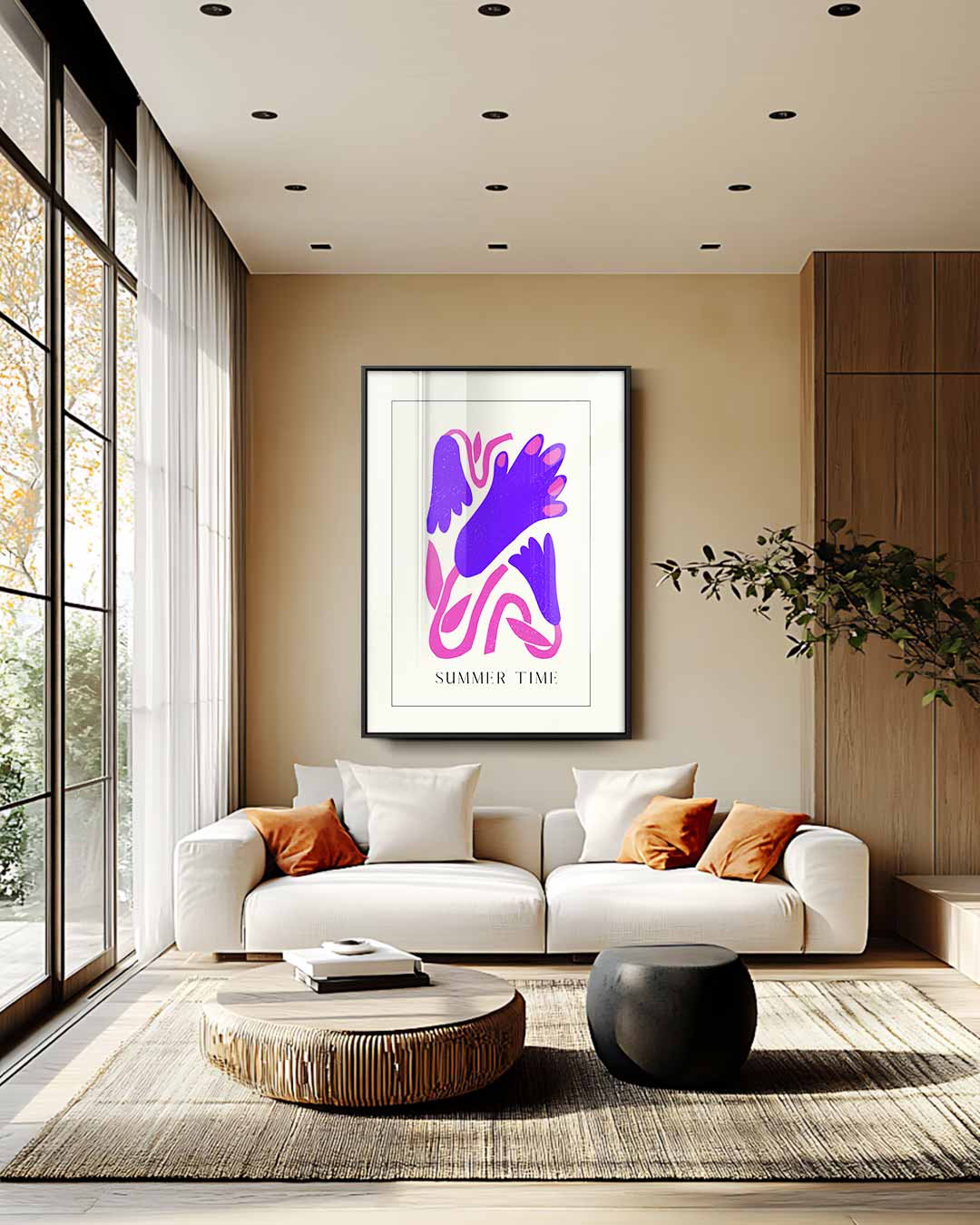 Zomer Tijd Print Kunstwerk-canvas-dibond-plexiglas-wanddecoratie-WallArtistic
