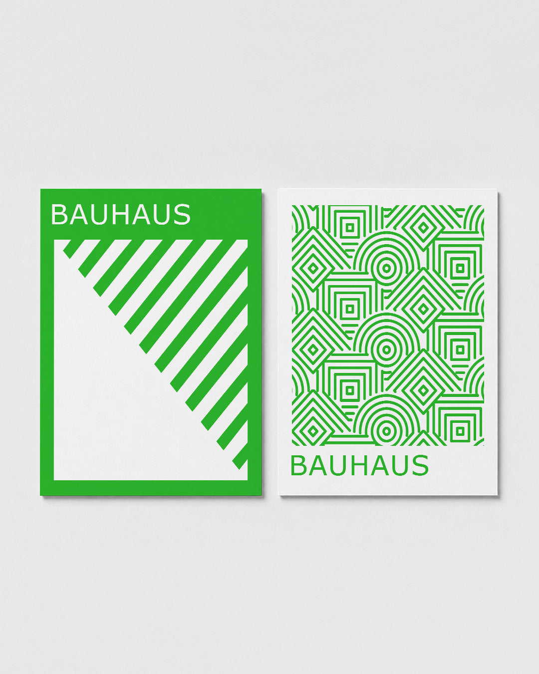 Groene lijnenspel Posterset