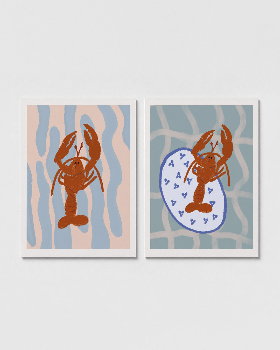 Kleurrijke kreeft Posterset
