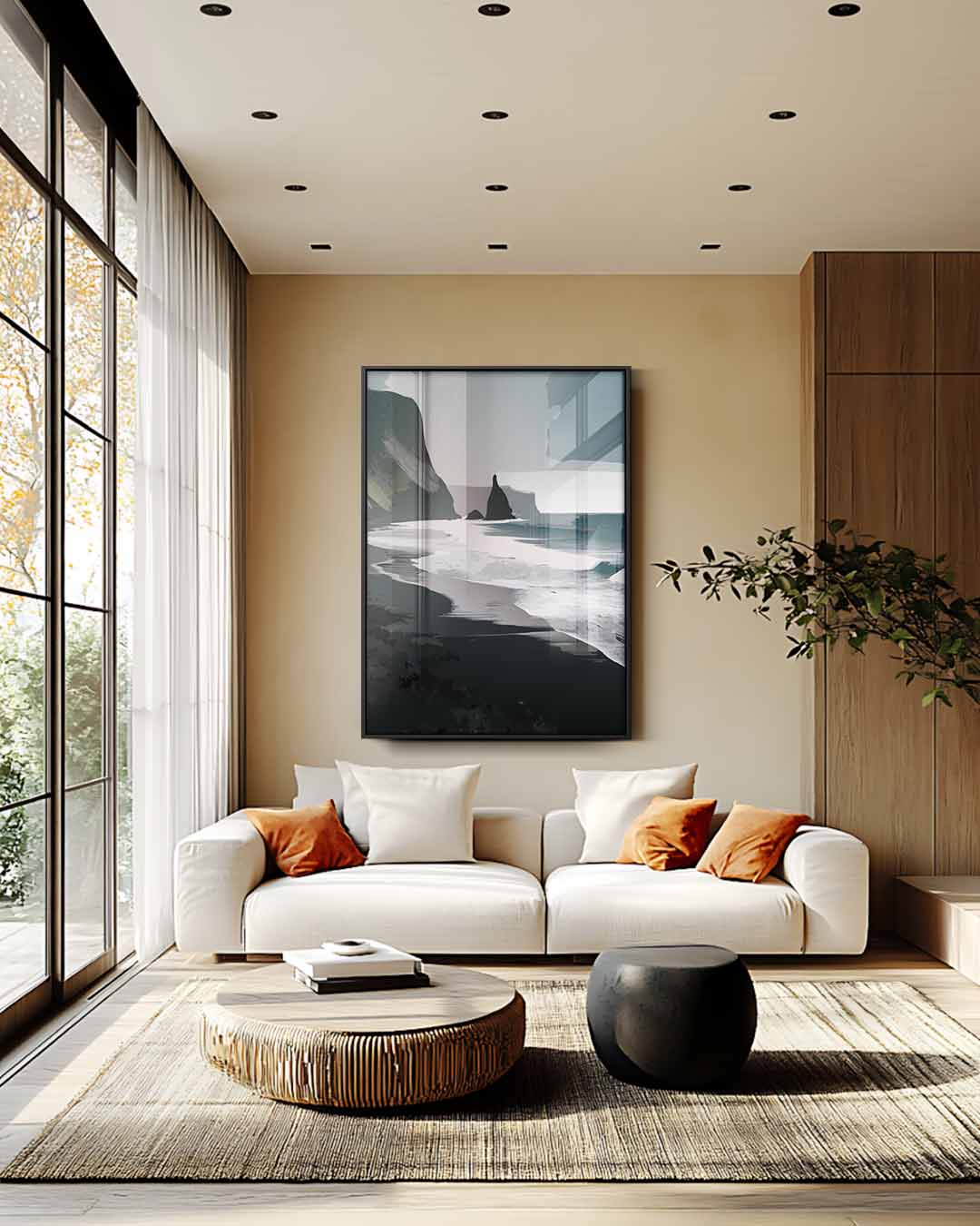 Mystieke Kustlijn Kunstwerk-canvas-dibond-plexiglas-wanddecoratie-WallArtistic