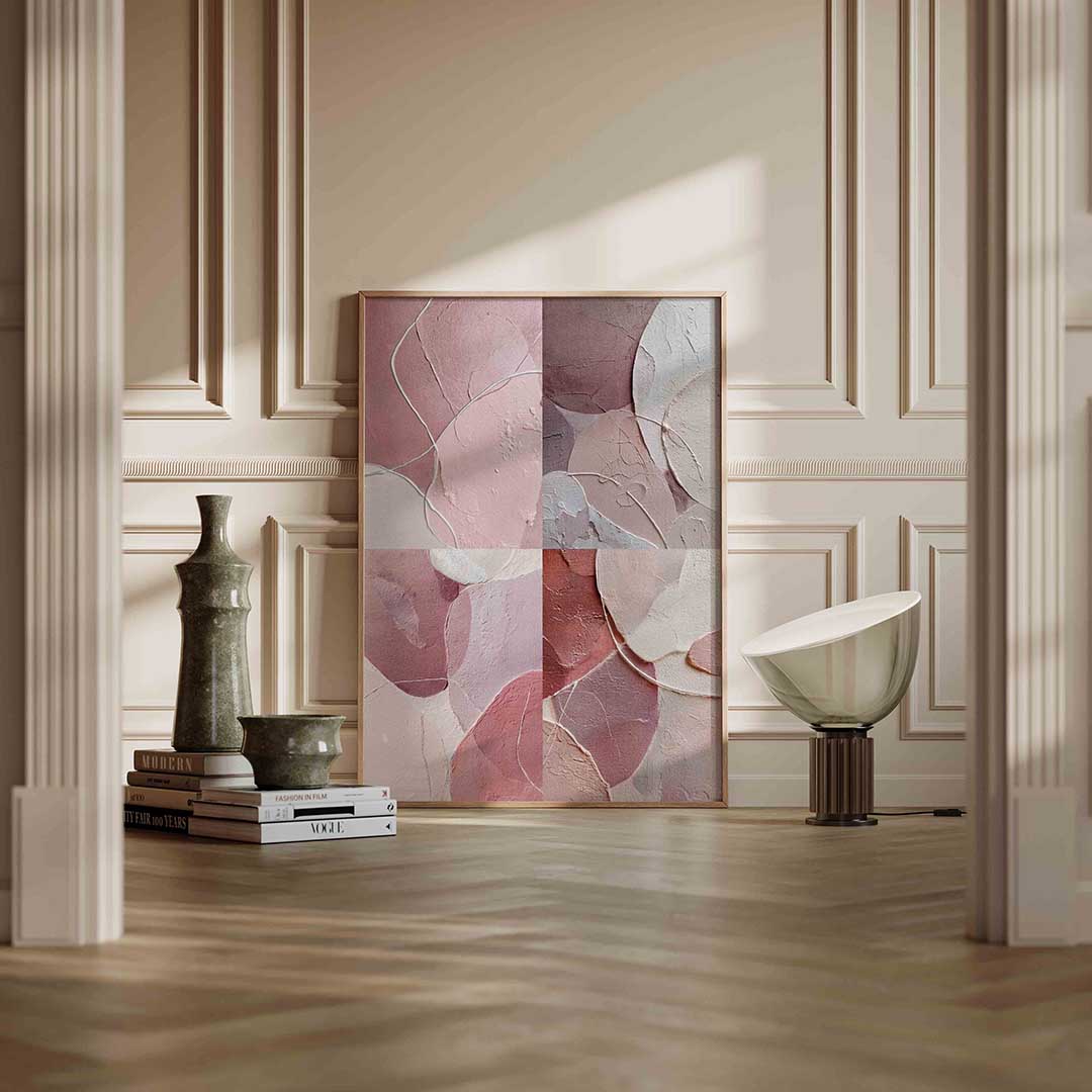 Abstracte roze vormen Poster