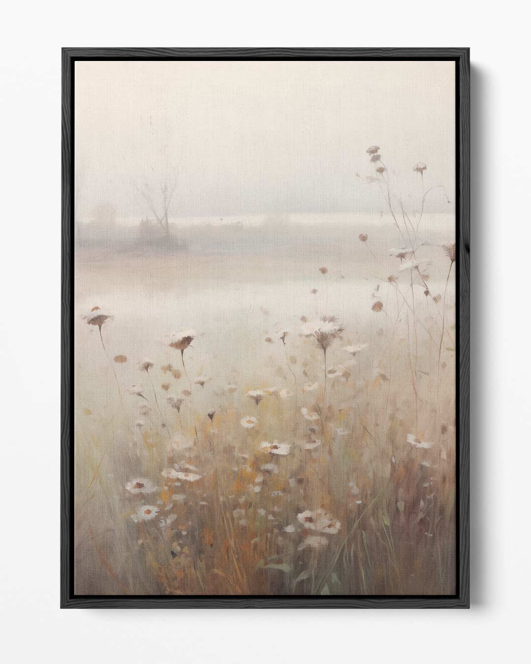 Mistige Bloemenweelde in de Ochtend Kunstwerk-canvas-dibond-plexiglas-wanddecoratie-WallArtistic
