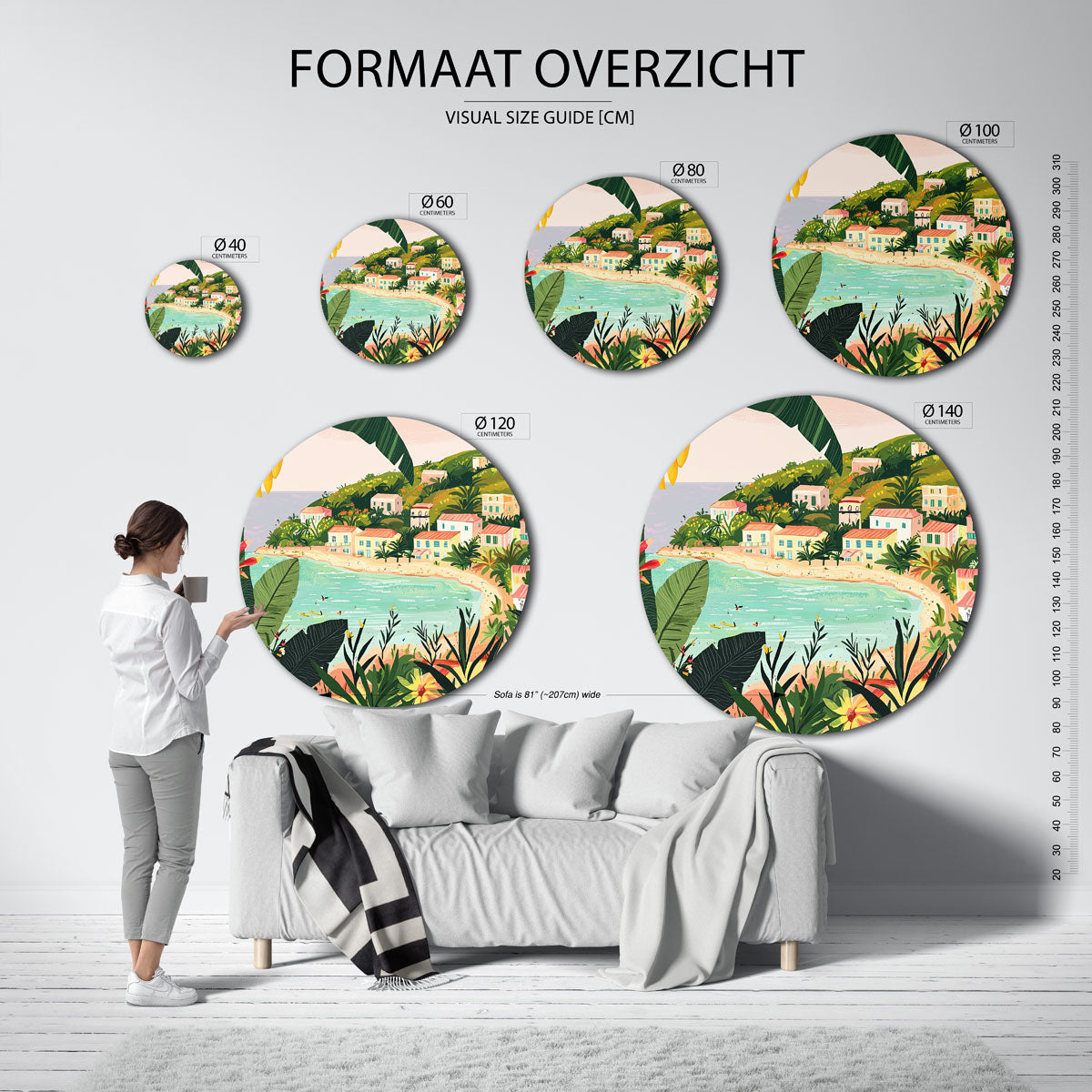 Tropische baai Muurcirkel