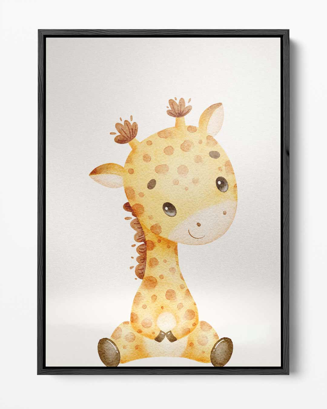 Schattige Giraf Illustratie Kunstwerk-canvas-dibond-plexiglas-wanddecoratie-WallArtistic