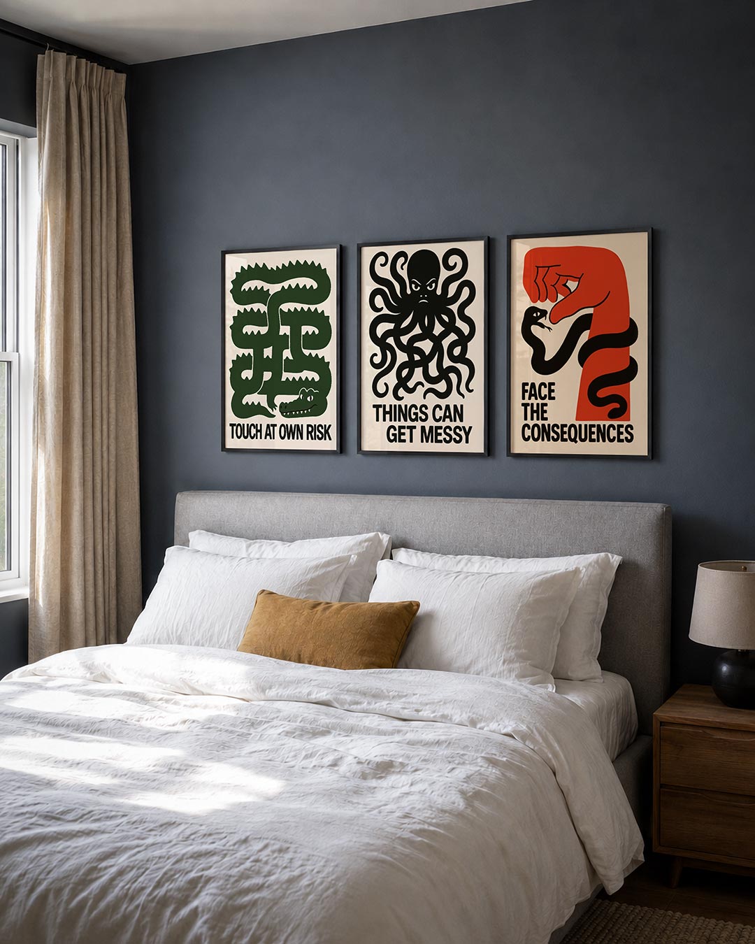 Speelse krokodil Posterset