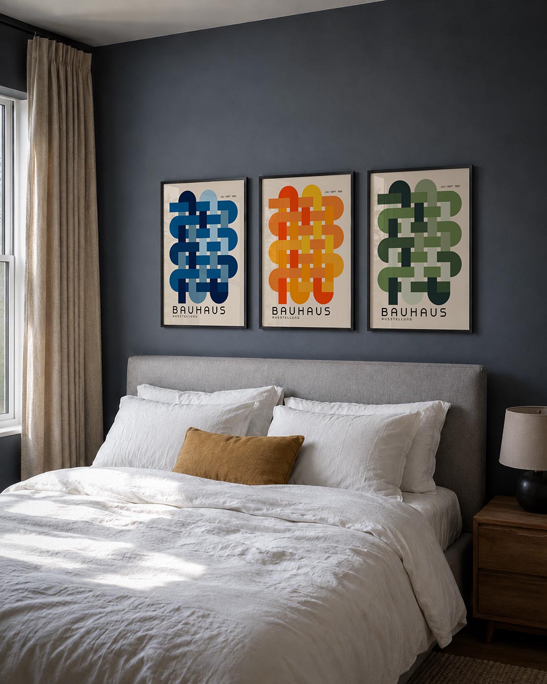 Wevende blauwtinten Posterset